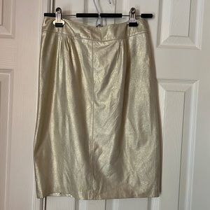 Gold pencil skirt